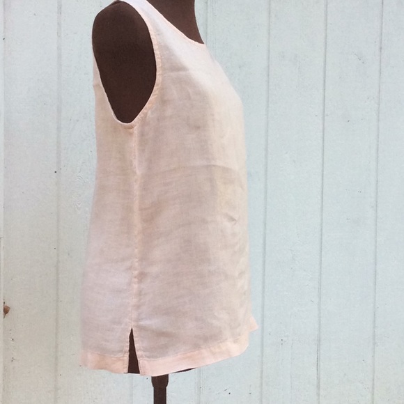 100% Linen Pale Pink tank top - Picture 5 of 6